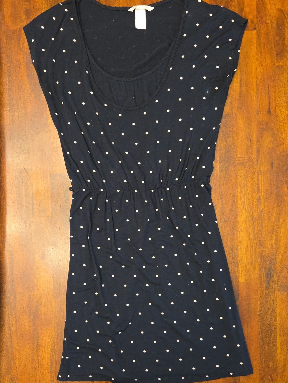 Women’s Navy Polka Dot Nursing Casual Dress